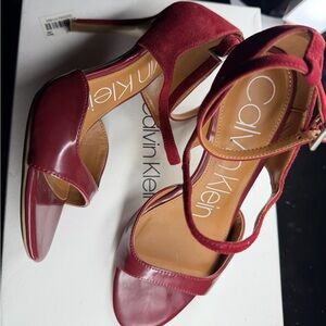 Calvin Klein Burgundy Heels